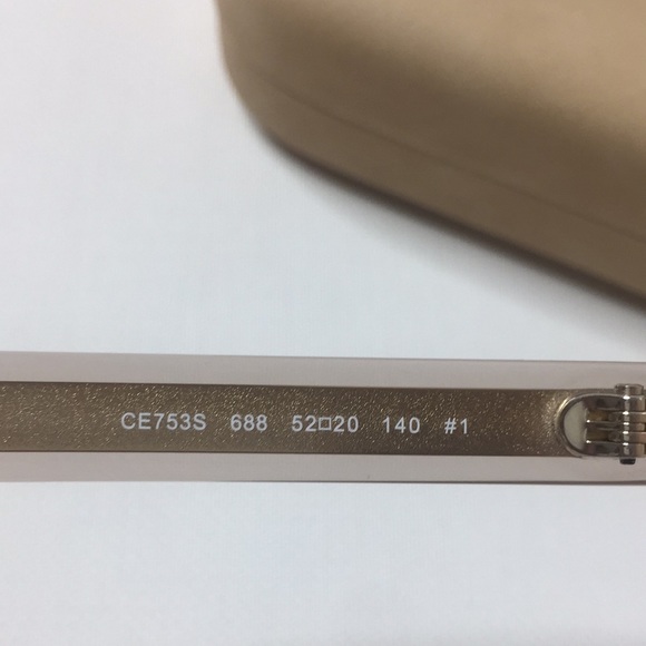 NWT CHLOÉ 52mm V-round Sunglasses In Champagne